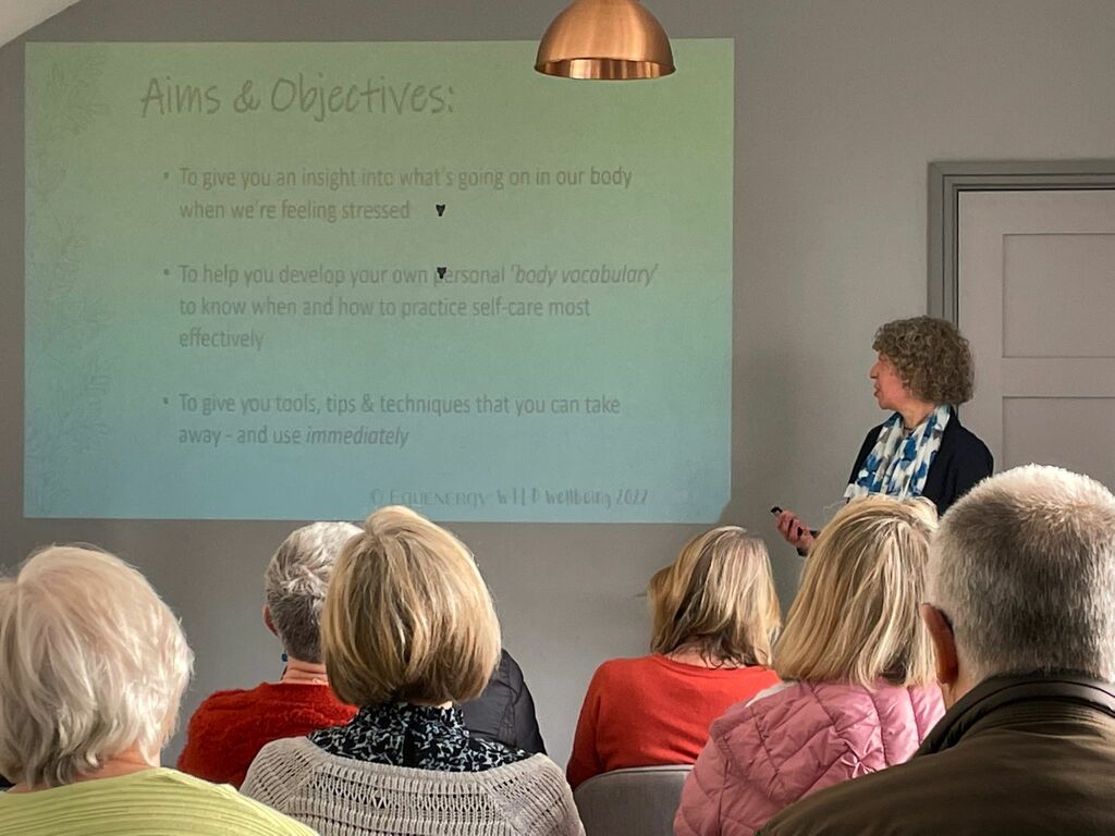 Robyn speaking at a Continuous Professional Development day for Cruse volunteers